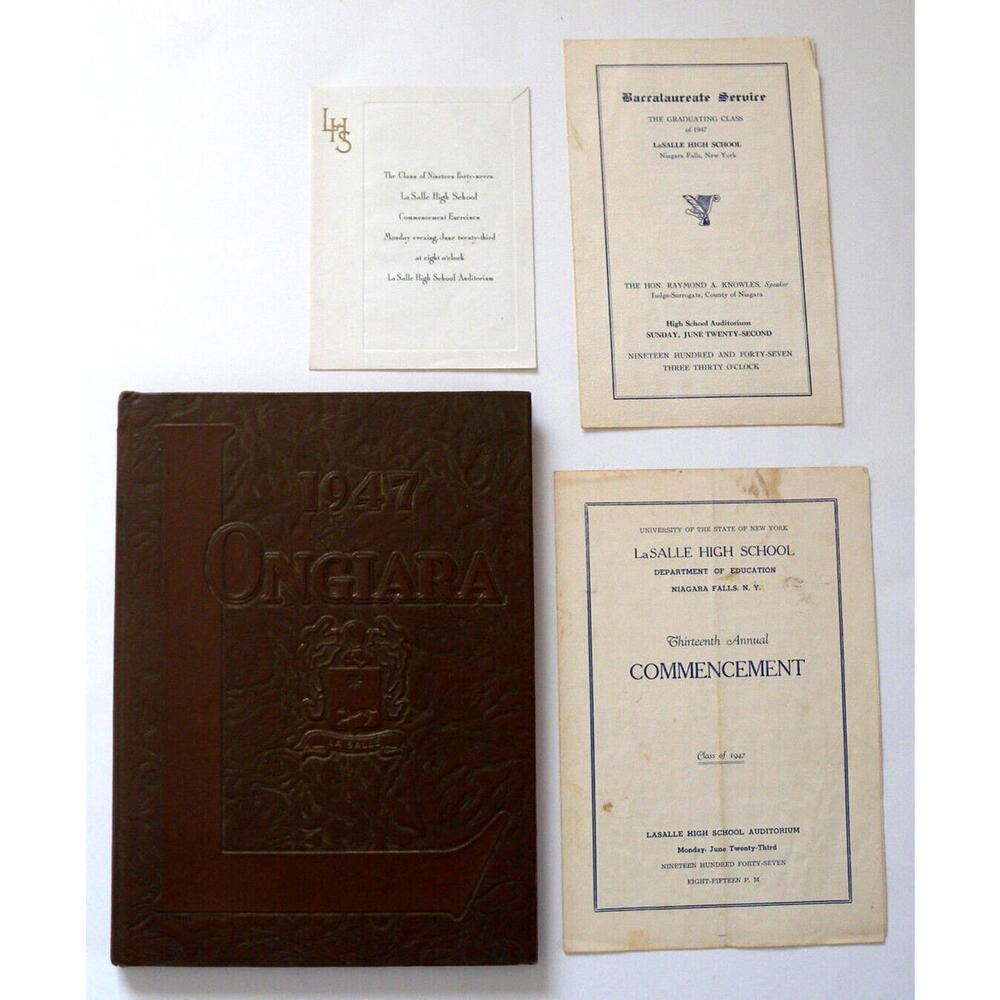 Niagara Falls NY Senior High School Yearbook 1947 New York with Commencement